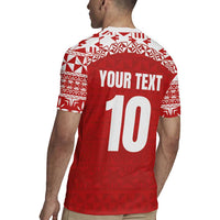 Custom Tonga Football Ngatu Tribal Tattoo Rugby Jersey LT03 - Polynesian Pride