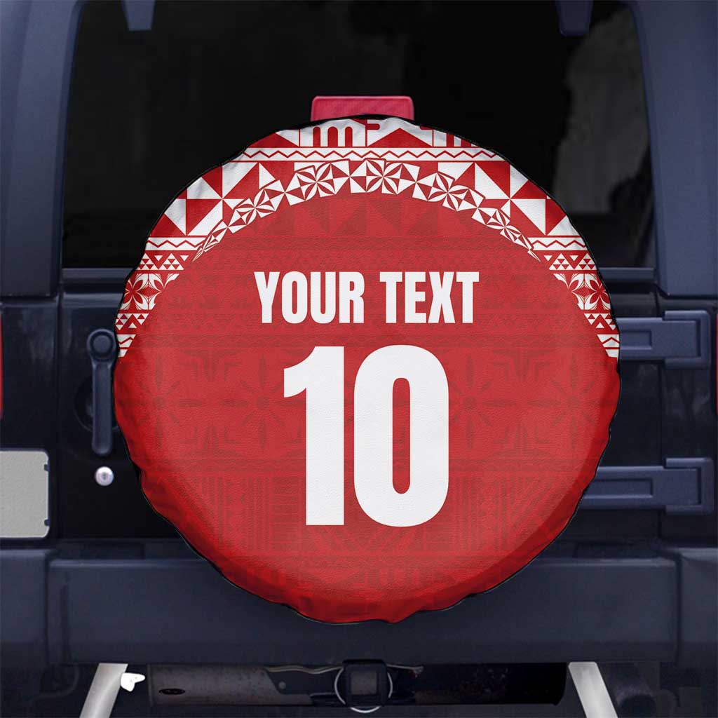 Custom Tonga Football Ngatu Tribal Tattoo Spare Tire Cover LT03 - Polynesian Pride