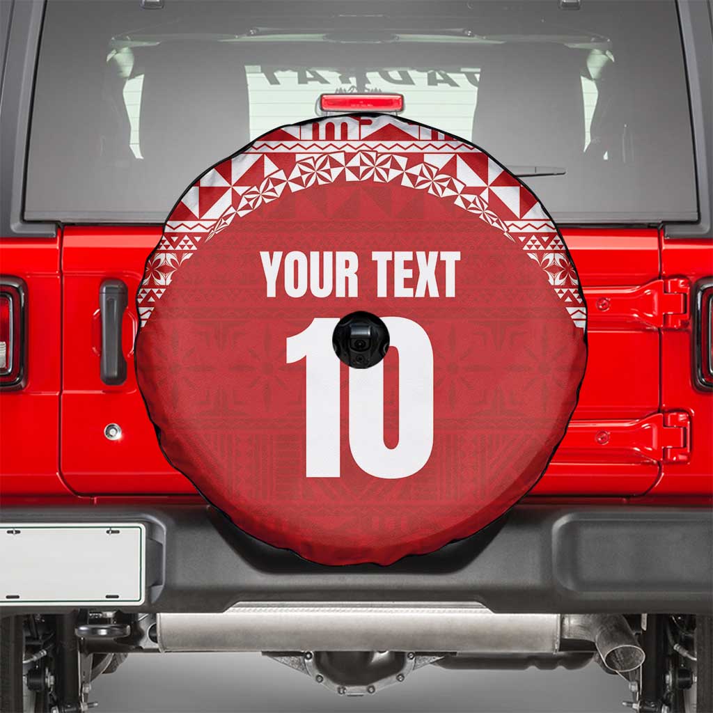 Custom Tonga Football Ngatu Tribal Tattoo Spare Tire Cover LT03 - Polynesian Pride