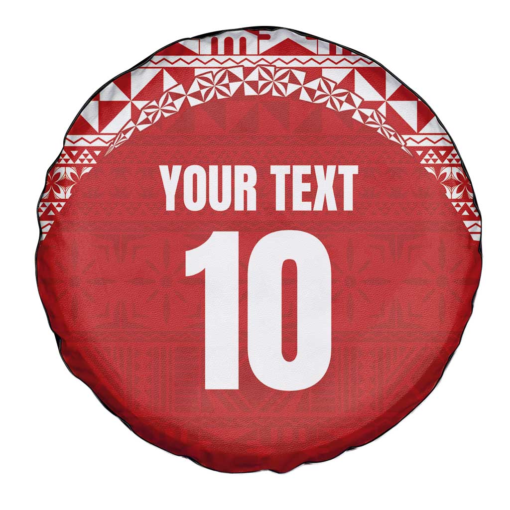 Custom Tonga Football Ngatu Tribal Tattoo Spare Tire Cover LT03 - Polynesian Pride