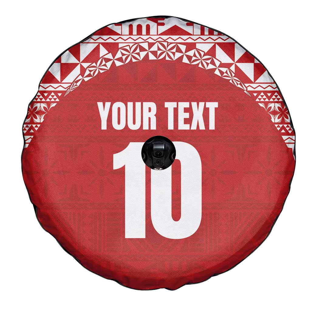 Custom Tonga Football Ngatu Tribal Tattoo Spare Tire Cover LT03 - Polynesian Pride