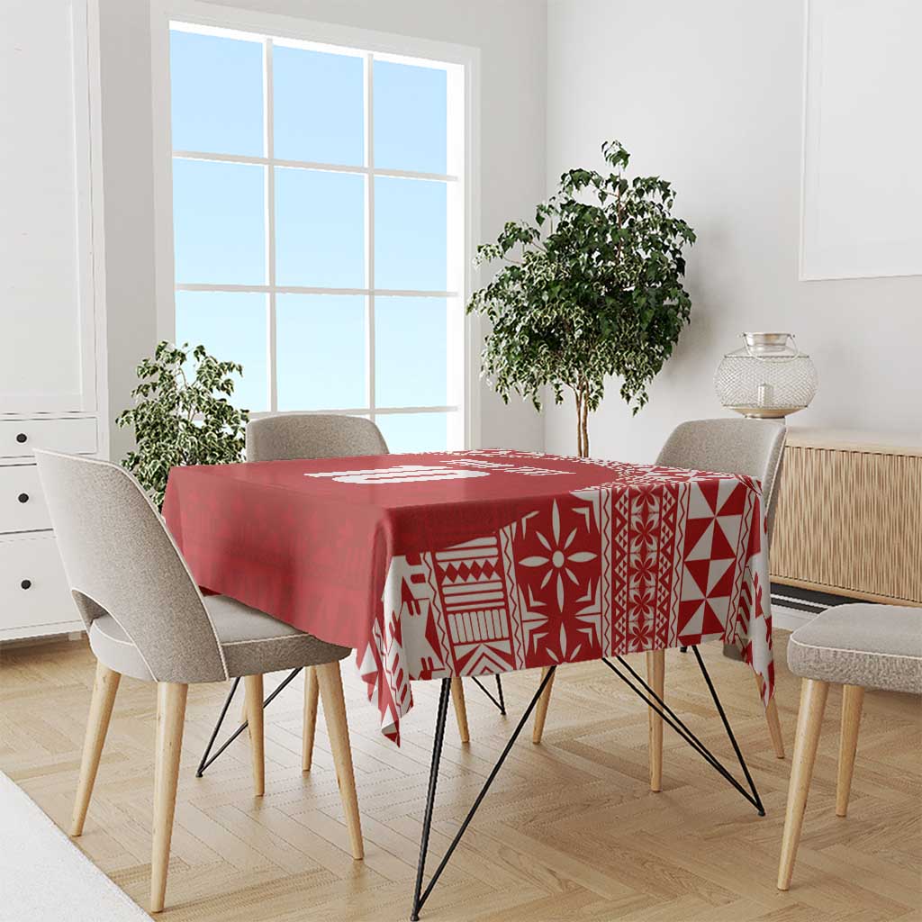 Custom Tonga Football Ngatu Tribal Tattoo Tablecloth LT03 - Polynesian Pride