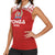 Custom Tonga Football Ngatu Tribal Tattoo Women Sleeveless Polo Shirt