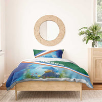 Marshall Islands Kwajalein Atoll Bedding Set Polynesian Pattern and Undersea Animals