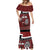 New Zealand Culture Mermaid Dress Kia Ora Aotearoa Moko Tattoo Mask with Waka and Maori Art Pattern