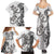 New Zealand Gecko Maori Art Tattoo Family Matching Summer Maxi Dress and Hawaiian Shirt White Color