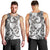 New Zealand Gecko Maori Art Tattoo Men Tank Top White Color