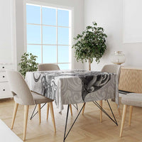New Zealand Gecko Maori Art Tattoo Tablecloth White Color LT03 - Polynesian Pride