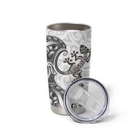 New Zealand Gecko Maori Art Tattoo Tumbler Cup White Color LT03 - Polynesian Pride