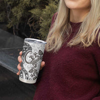 New Zealand Gecko Maori Art Tattoo Tumbler Cup White Color LT03 - Polynesian Pride