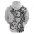 New Zealand Gecko Maori Art Tattoo Zip Hoodie White Color