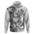 New Zealand Gecko Maori Art Tattoo Zip Hoodie White Color