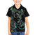 New Zealand Gecko Maori Art Tattoo Kid Hawaiian Shirt Silver Fern and Paua Shell Mode