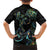 New Zealand Gecko Maori Art Tattoo Kid Hawaiian Shirt Silver Fern and Paua Shell Mode