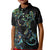 New Zealand Gecko Maori Art Tattoo Kid Polo Shirt Silver Fern and Paua Shell Mode