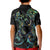 New Zealand Gecko Maori Art Tattoo Kid Polo Shirt Silver Fern and Paua Shell Mode