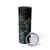 New Zealand Gecko Maori Art Tattoo Skinny Tumbler Paua Shell Mode with Silver Fern Pattern