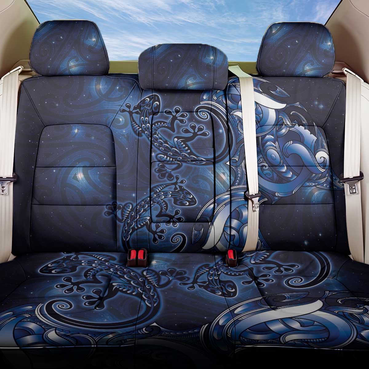 New Zealand Gecko Maori Art Tattoo Back Car Seat Cover Matariki Mode