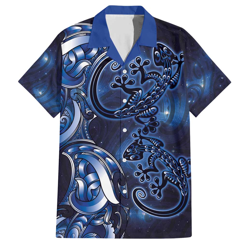 New Zealand Gecko Maori Art Tattoo Hawaiian Shirt Matariki Mode