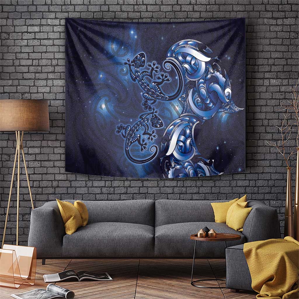 New Zealand Gecko Maori Art Tattoo Tapestry Matariki Mode