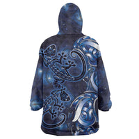 New Zealand Gecko Maori Art Tattoo Wearable Blanket Hoodie Matariki Mode