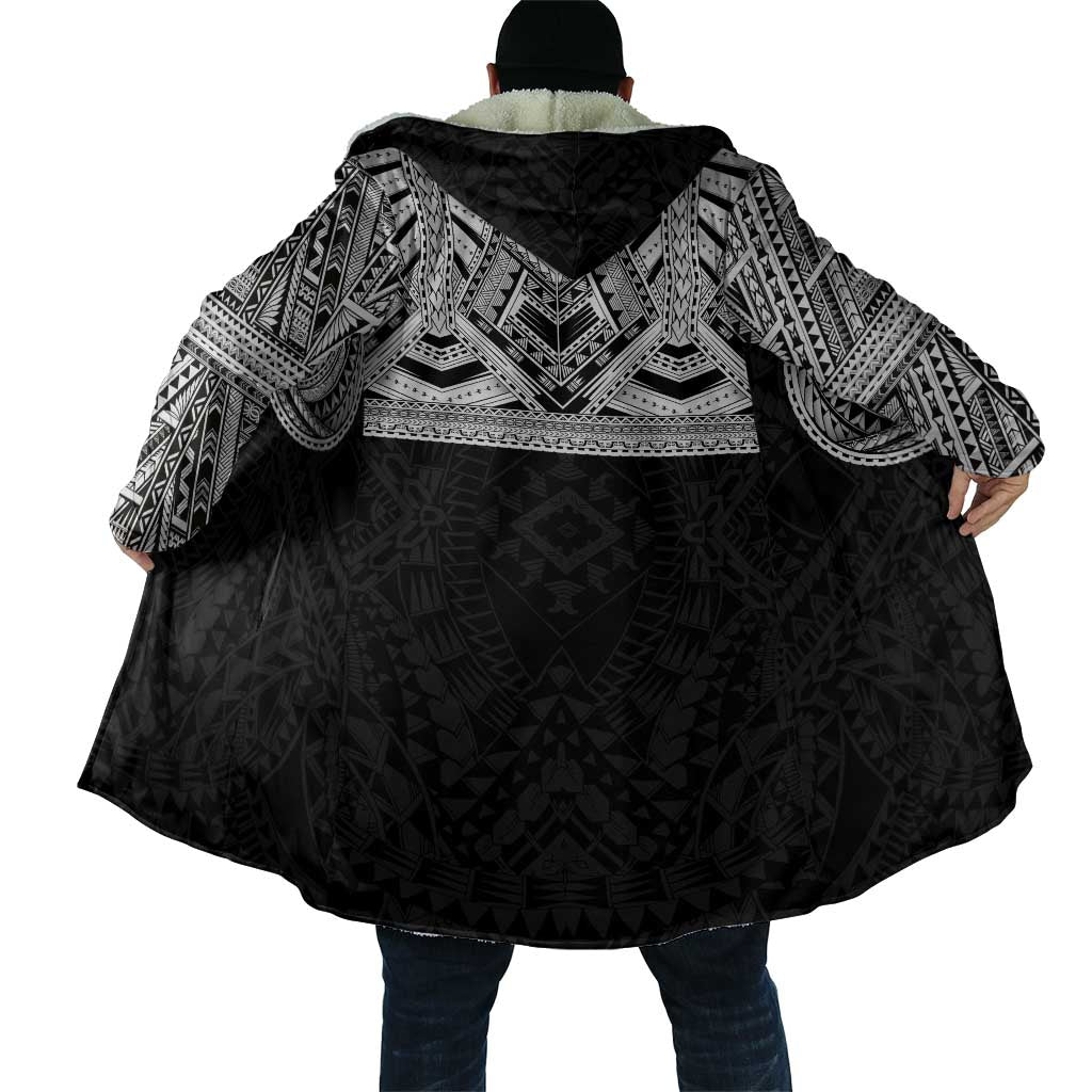 Samoan Traditional Art Tattoos Cloak Tatau Tribal Motifs with Ula Fala Black - Polynesian Pride