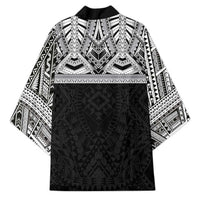 Samoan Traditional Art Tattoos Kimono Tatau Tribal Motifs with Ula Fala Black - Polynesian Pride