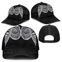 Samoan Traditional Art Tattoos Mesh Trucker Cap Tatau Tribal Motifs with Ula Fala Black - Polynesian Pride