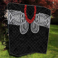 Samoan Traditional Art Tattoos Quilt Tatau Tribal Motifs with Ula Fala Black - Polynesian Pride