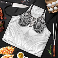 Samoan Traditional Art Tattoos Apron Tatau Tribal Motifs with Ula Nifo White - Polynesian Pride