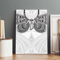 Samoan Traditional Art Tattoos Canvas Wall Art Tatau Tribal Motifs with Ula Nifo White - Polynesian Pride
