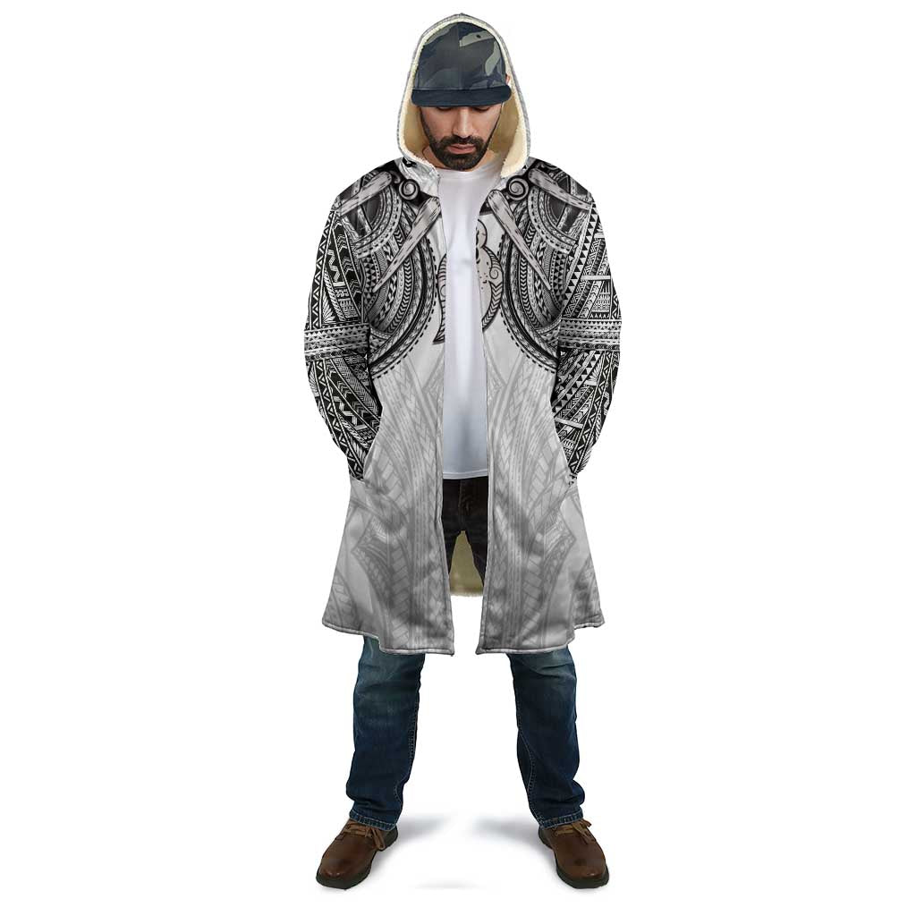 Samoan Traditional Art Tattoos Cloak Tatau Tribal Motifs with Ula Nifo White - Polynesian Pride