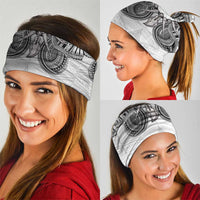 Samoan Traditional Art Tattoos Neck Gaiter Tatau Tribal Motifs with Ula Nifo White - Polynesian Pride