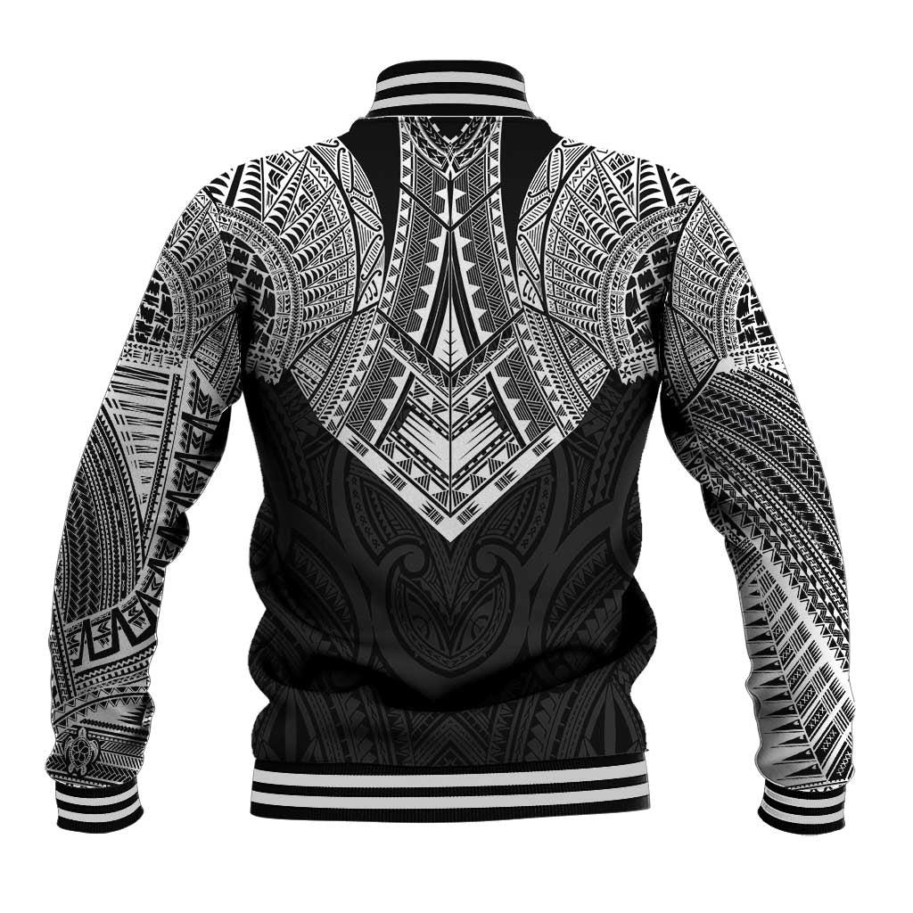 Samoan Traditional Art Tattoos Baseball Jacket Tatau Roman Reigns Black Color - Polynesian Pride