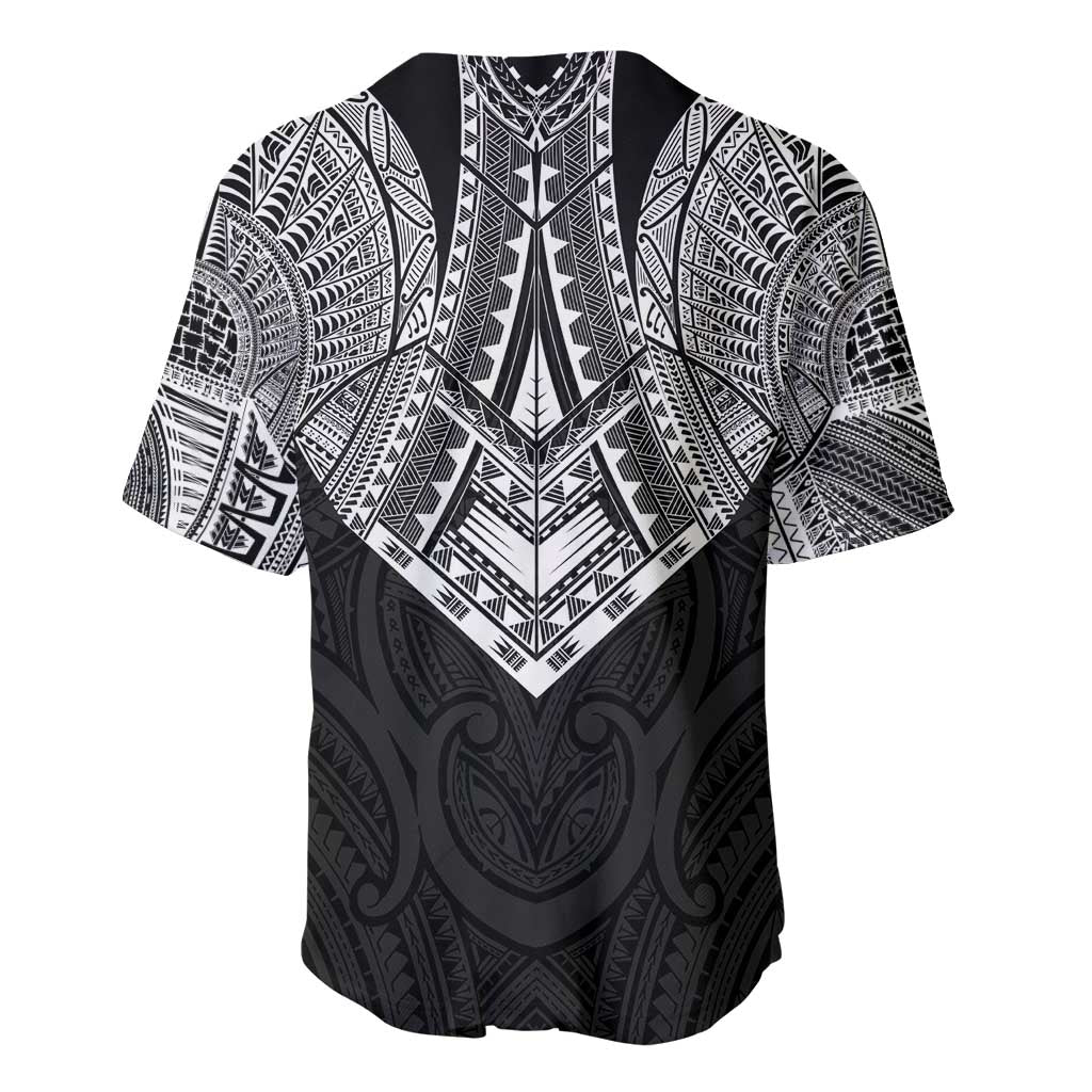 Samoan Traditional Art Tattoos Baseball Jersey Tatau Roman Reigns Black Color - Polynesian Pride
