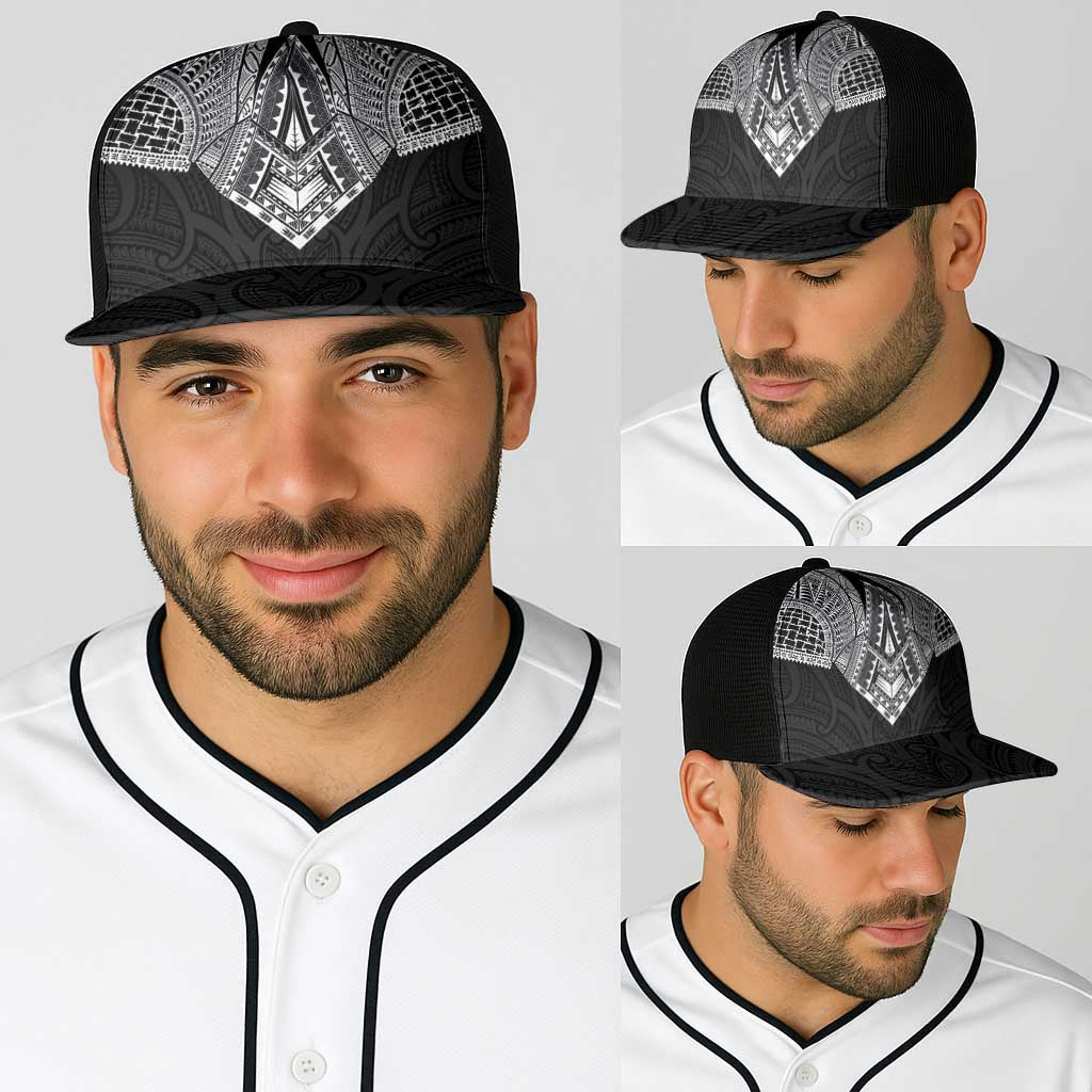 Samoan Traditional Art Tattoos Baseball Net Cap Tatau Roman Reigns Black Color - Polynesian Pride