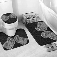 Samoan Traditional Art Tattoos Bathroom Set Tatau Roman Reigns Black Color - Polynesian Pride