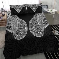 Samoan Traditional Art Tattoos Bedding Set Tatau Roman Reigns Black Color - Polynesian Pride