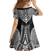 Samoan Traditional Art Tattoos Family Matching Off Shoulder Maxi Dress and Hawaiian Shirt Tatau Roman Reigns Black Color - Polynesian Pride