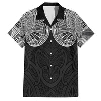 Samoan Traditional Art Tattoos Family Matching Short Sleeve Bodycon Dress and Hawaiian Shirt Tatau Roman Reigns Black Color - Polynesian Pride
