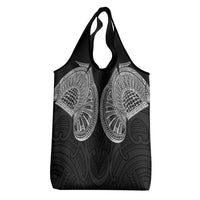 Samoan Traditional Art Tattoos Grocery Bag Tatau Roman Reigns Black Color - Polynesian Pride