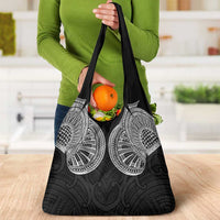 Samoan Traditional Art Tattoos Grocery Bag Tatau Roman Reigns Black Color - Polynesian Pride