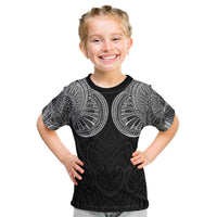 Samoan Traditional Art Tattoos Kid T Shirt Tatau Roman Reigns Black Color - Polynesian Pride
