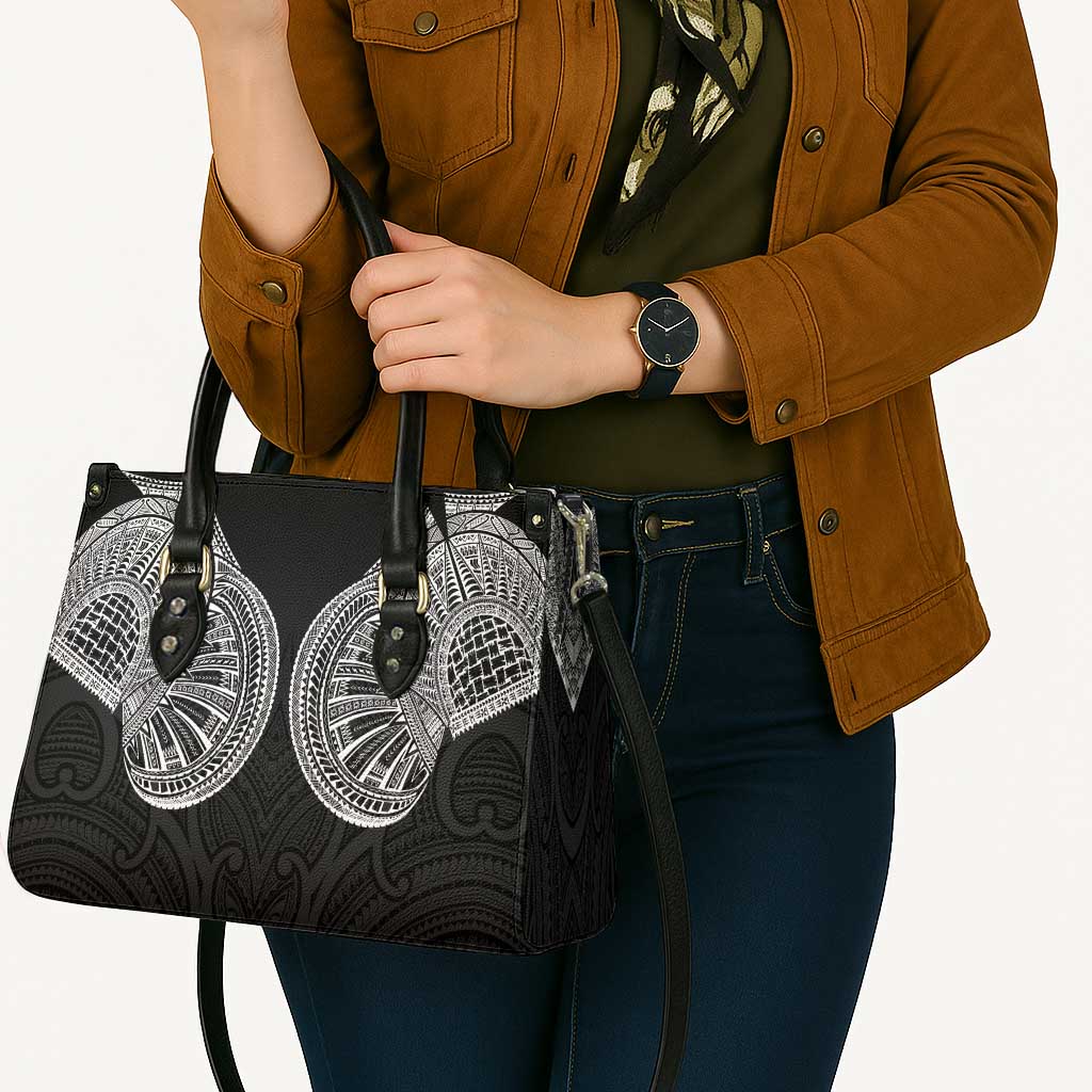 Samoan Traditional Art Tattoos Leather Bag Tatau Roman Reigns Black Color - Polynesian Pride