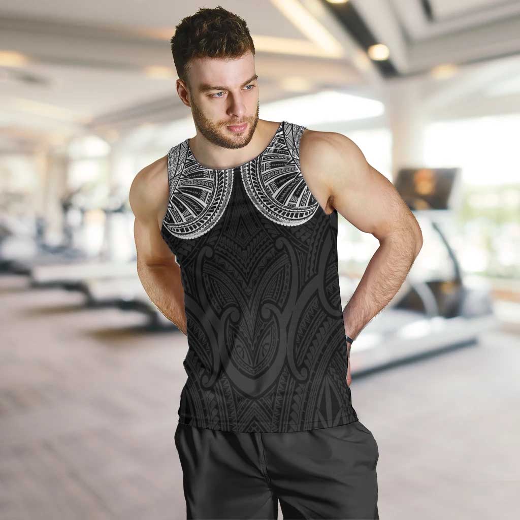 Samoan Traditional Art Tattoos Men Tank Top Tatau Roman Reigns Black Color - Polynesian Pride
