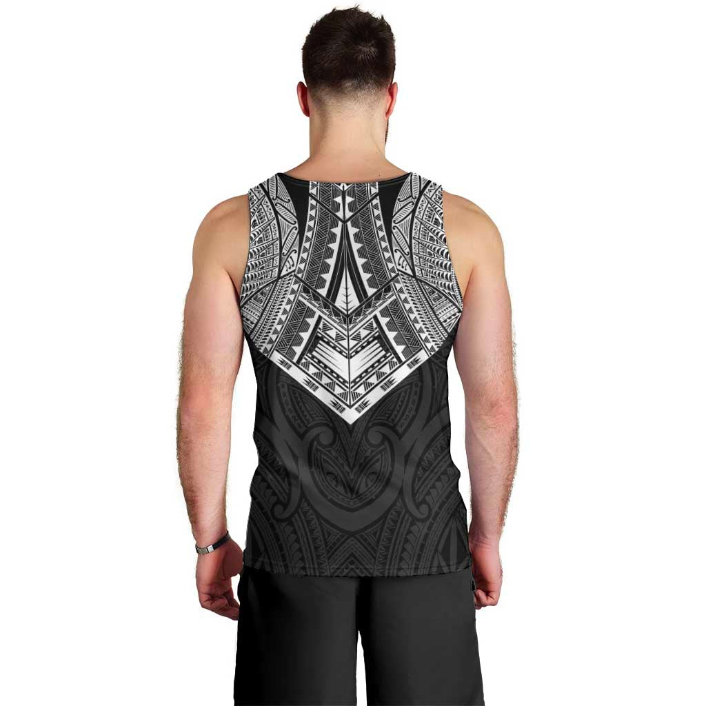 Samoan Traditional Art Tattoos Men Tank Top Tatau Roman Reigns Black Color - Polynesian Pride
