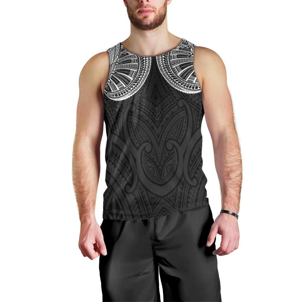 Samoan Traditional Art Tattoos Men Tank Top Tatau Roman Reigns Black Color - Polynesian Pride