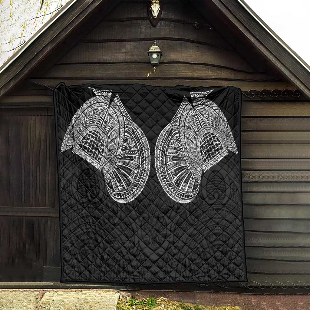 Samoan Traditional Art Tattoos Quilt Tatau Roman Reigns Black Color - Polynesian Pride