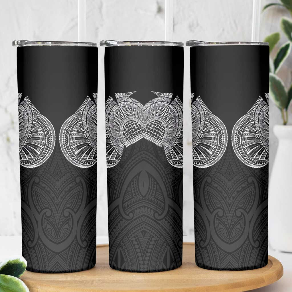 Samoan Traditional Art Tattoos Skinny Tumbler Tatau Roman Reigns Black Color - Polynesian Pride
