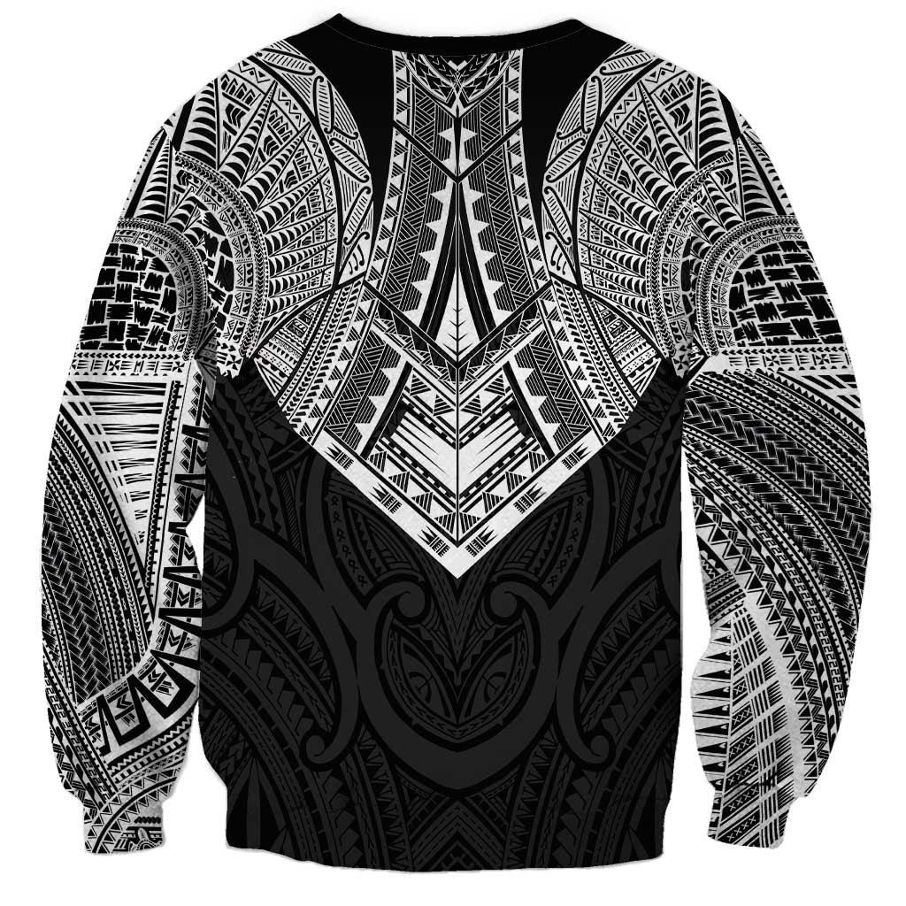 Samoan Traditional Art Tattoos Sweatshirt Tatau Roman Reigns Black Color - Polynesian Pride